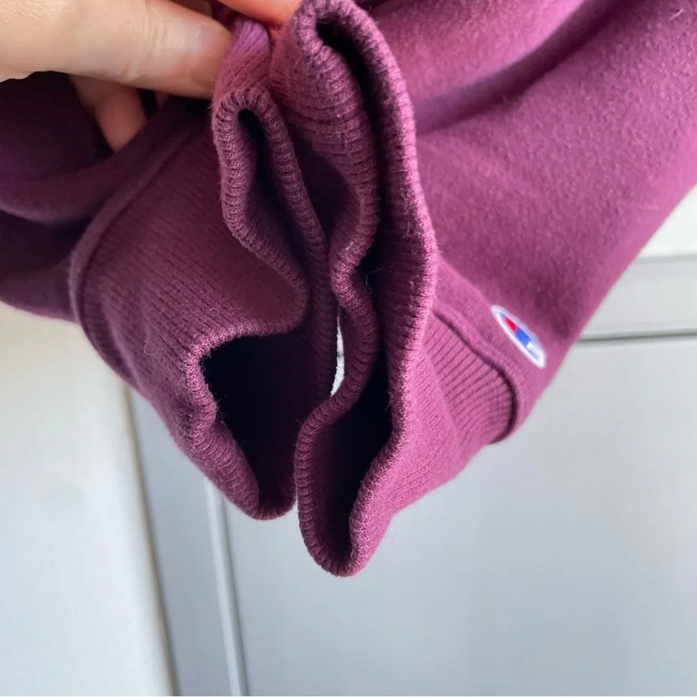 CHAMPION Purple Cropped Hoodie - Picture 3 of 8
